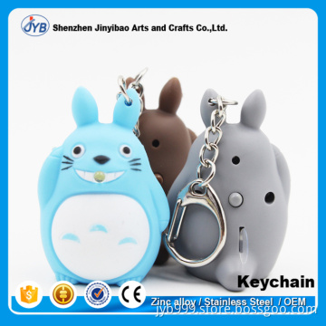 Custom logo Funny Squirrel Shape Led Voice Keychain